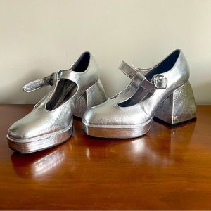 Circus NY silver mary janes